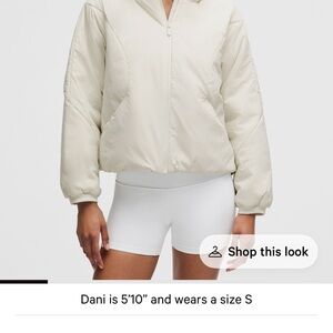 Lululemon Athletica Cream Puffer Jacket